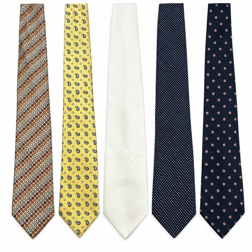 Business Casual Vintage Style Necktie Lot Mens Mixed Colors Good Patterned 5pc